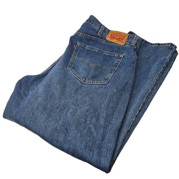 Levi's 550 Jeans 42X30‎ Men's Blue Straight Leg Denim - Picture 1 of 10